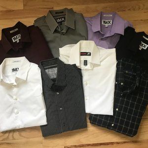 Lot of 8 young men's dress shirts 14-14 1/2 neck